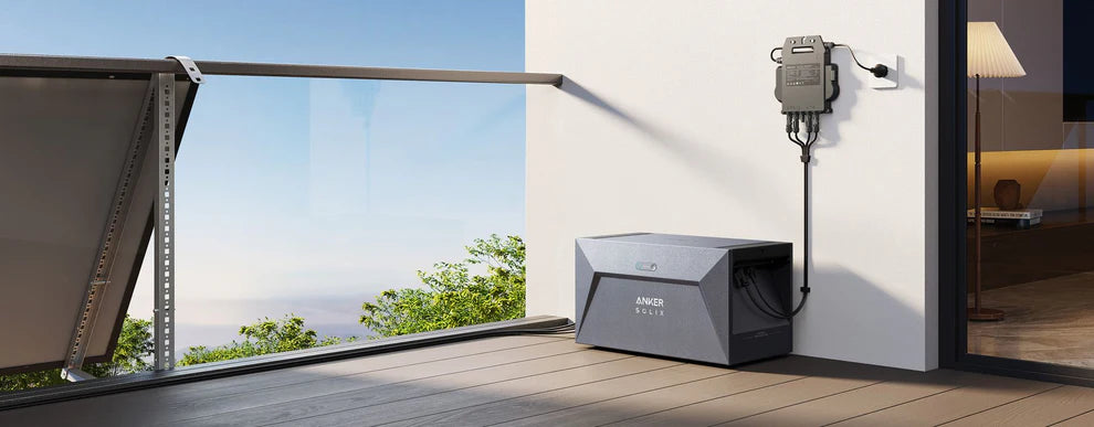 Balkonkraftwerk 1335Wp 3x Jolywood Bifazial Fullblack 445Wp mit Anker SOLIX 1,6 kWh Speicher