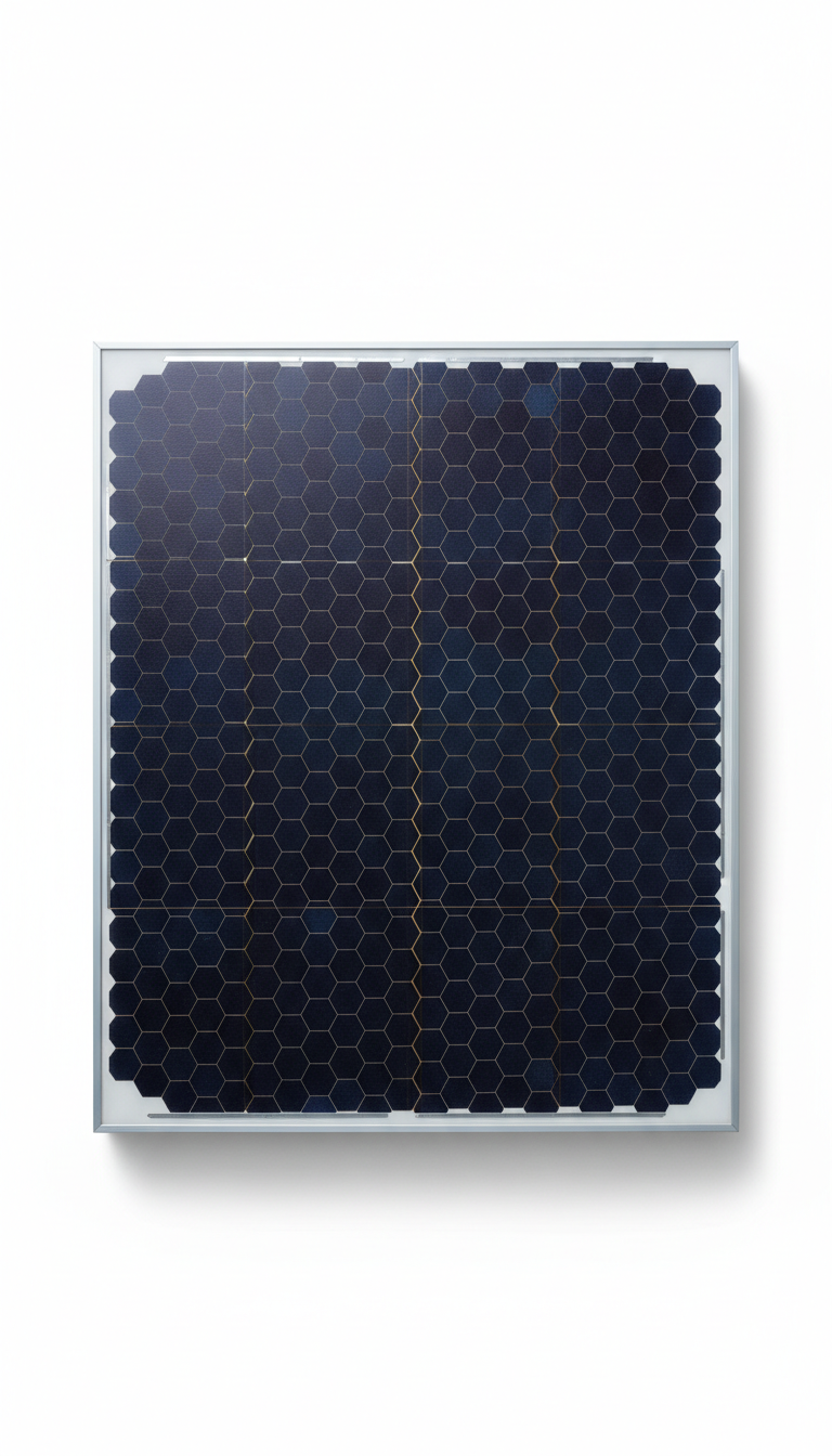 Monokristallines Solarmodul mit Glasrahmen