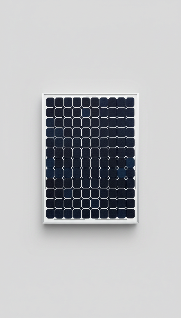 Monokristallines Solarmodul mit Glas-Alu-Rahmen