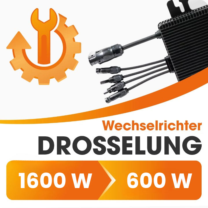 Drosselung Wechselrichter HMS-1600 auf 600W