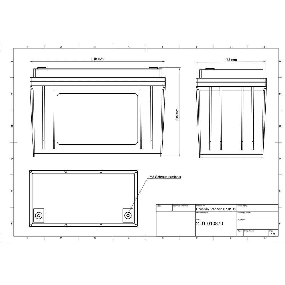 Offgridtec LiFePo4 Smart-Pro 12/100 Akku 12,8V 1280Wh