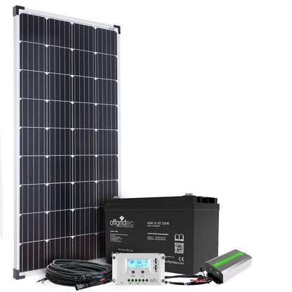 Autark S-Master 130W Solaranlage 101Ah AGM 500W AC Leistung