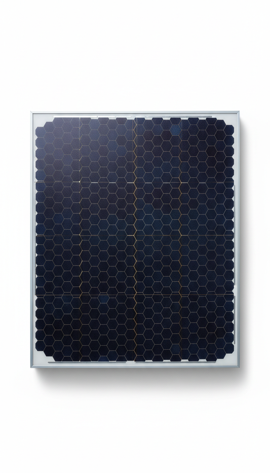 Monokristallines Solarmodul mit Glasrahmen