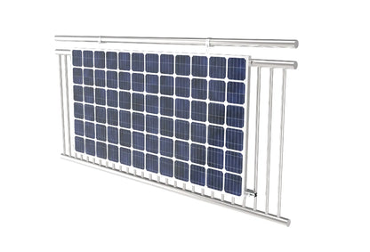 Montageset Balkonkraftwerk Geländer (für 1 Modul)