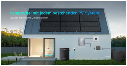 Balkonkraftwerk 1700Wp 4x Longi Fullblack 425Wp mit Marstek Venus-C 2,5kWh Speicher