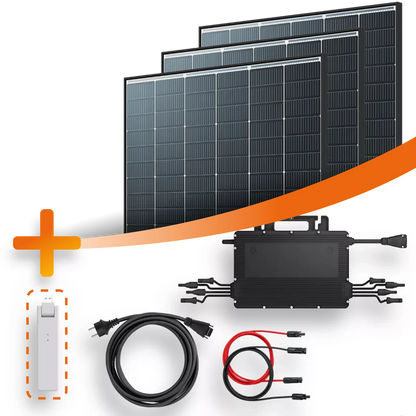 Balkonkraftwerk Set 1305Wp 3xTrina Solar Modul HMS-1600W Wechselrichter Bifazial