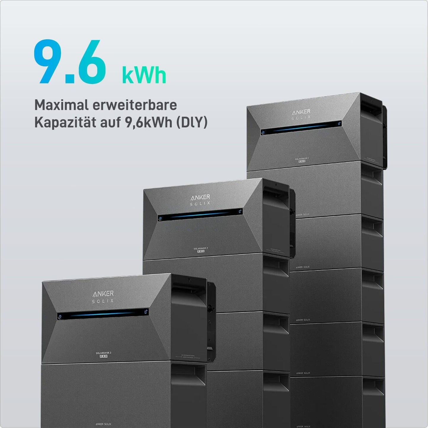 1800W Balkonkraftwerk Anker mit 1,6kWh Speicher (4 x 450w Module + 1,6kWh Anker SOLIX Solarbank 2 Pro)