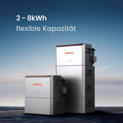 2000W Balkonkraftwerk Jackery mit 4kWh Speicher (4 x 500w Module + 2kWh Jackery Homepower 2000 Speicher + 1 x 2kWh Zusatzspeicher)