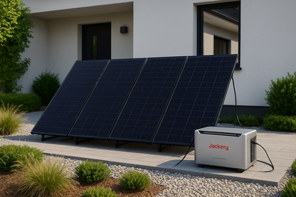 900W Balkonkraftwerk Jackery mit 2kWh Speicher (2 x 450w Module + 2kWh Jackery Homepower 2000 Speicher)