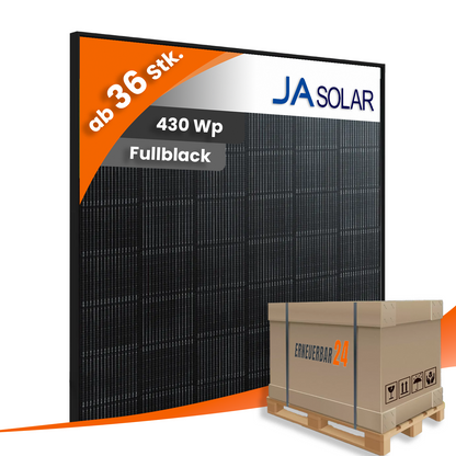 JA Solar JAM54D41/430Wp Bifazial Glas-Glas Fullblack (Palette)