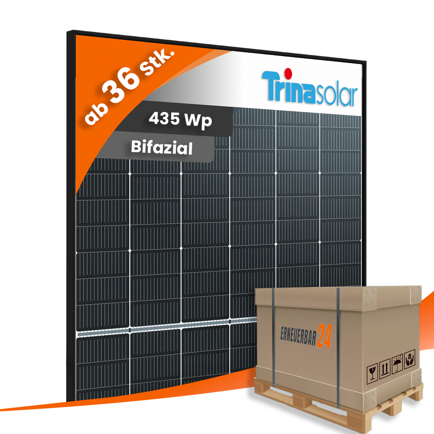 Photovoltaikmodul Trina Bifazial 435Wp NEG9RC.27 (Palette)