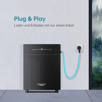 Balkonkraftwerk 1700Wp 4x Longi Fullblack 425Wp mit Marstek Venus-C 2,5kWh Speicher