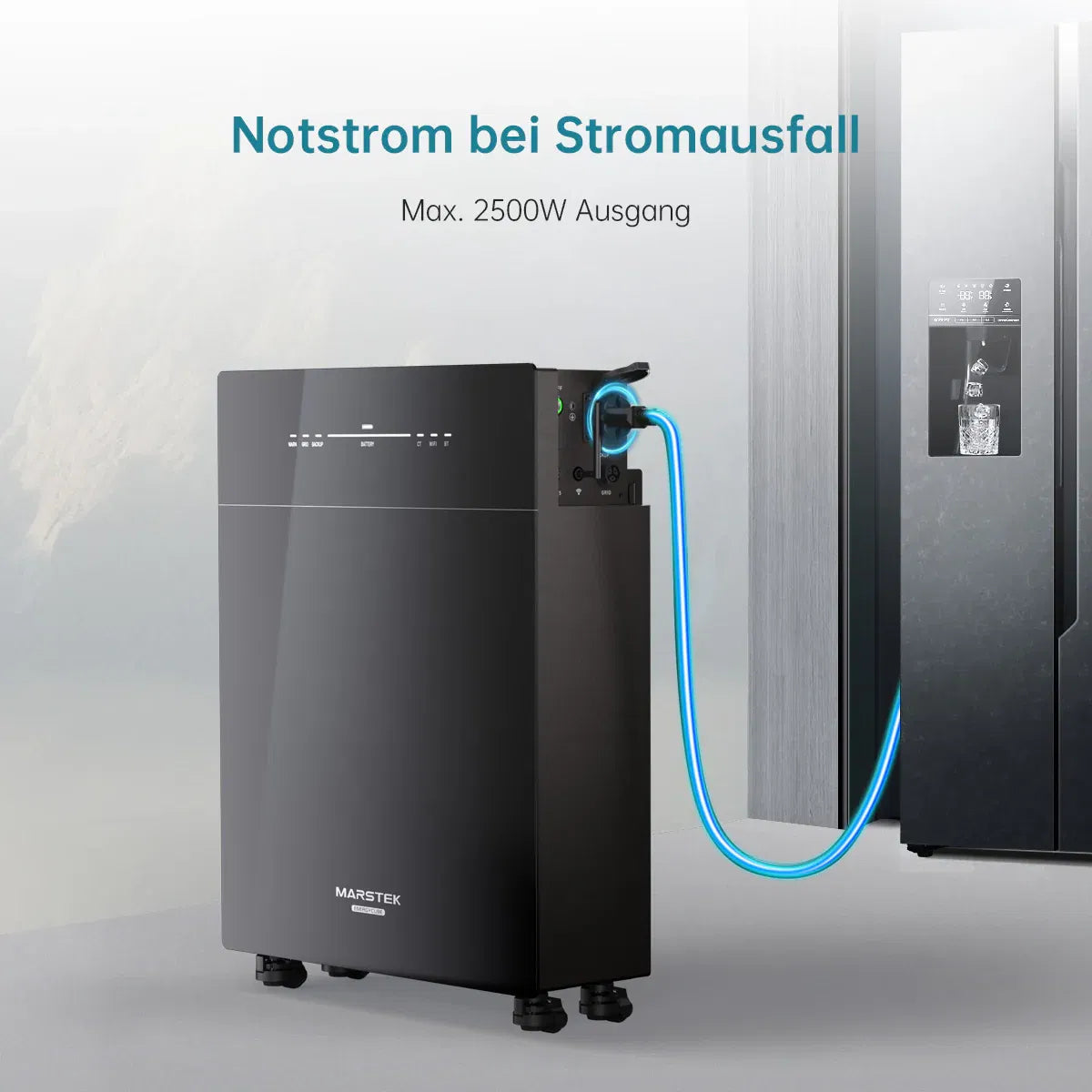 Balkonkraftwerk 1700Wp 4x Longi Fullblack 425Wp mit Marstek Venus-C 2,5kWh Speicher