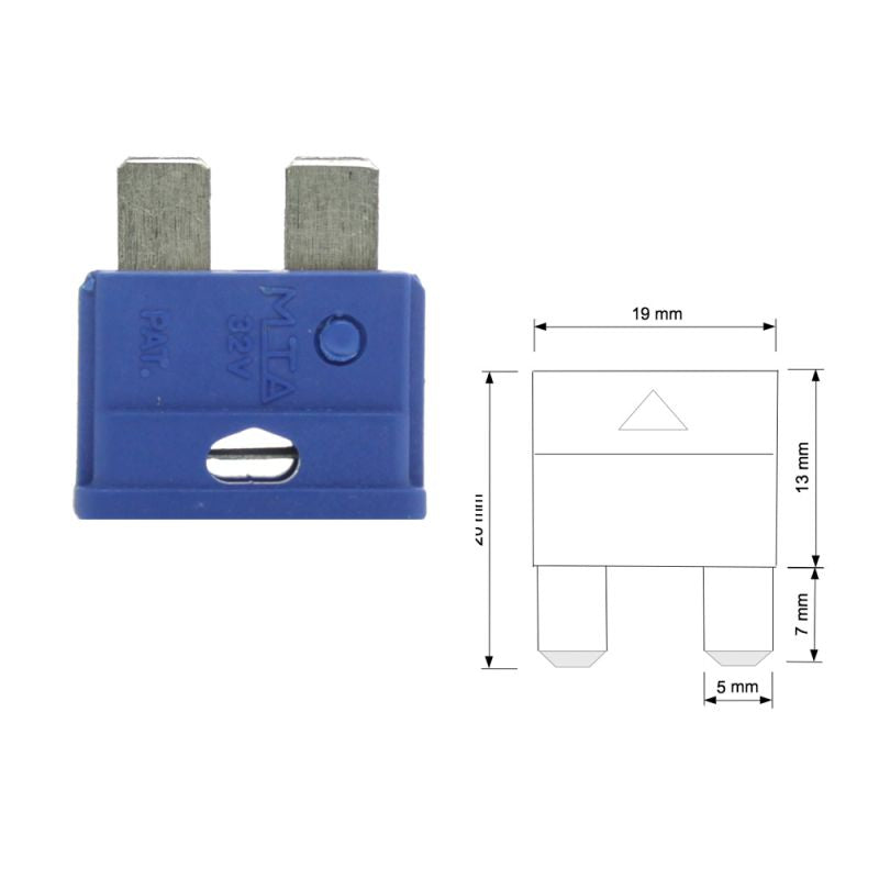 Offgridtec 1,5m 6mm² Batteriekabel mit 15A Sicherung M8-Ringkabelschuh