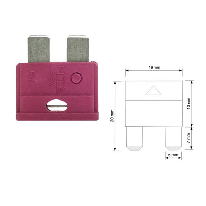 Offgridtec 1,5m 6mm² Batteriekabel mit 10A Sicherung M8-Ringkabelschuh