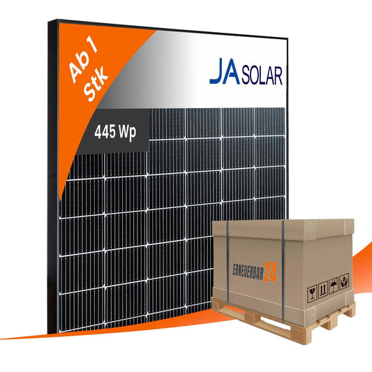 JA Solar JAM54D40/LB 445Wp Bifazial Glas-Glas Black Frame (Palette)