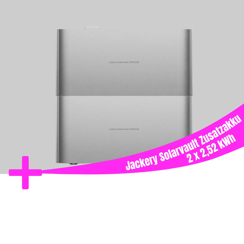 2x Jackery Solarvault 3 BP2500 Zusatzakku (5,04kWh)