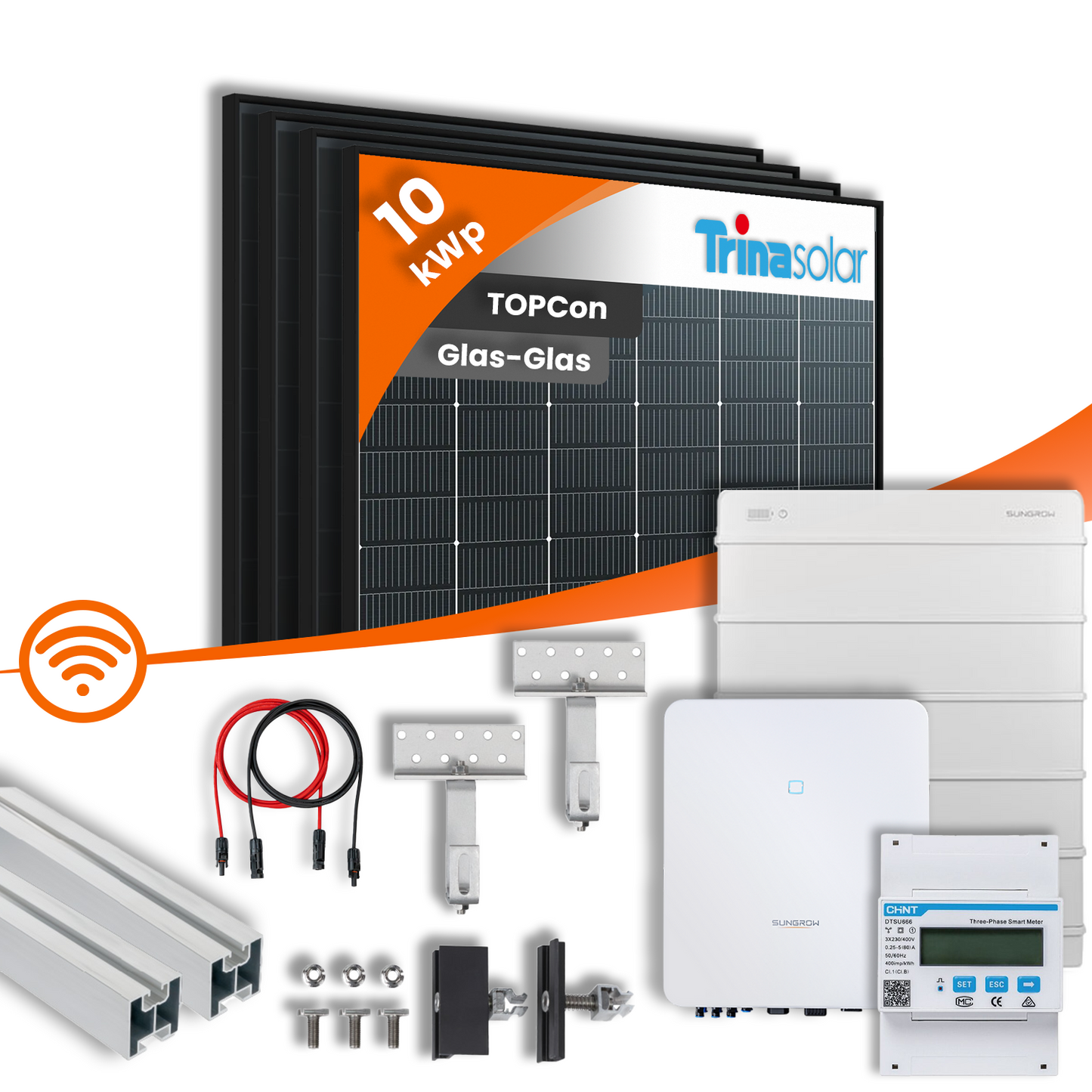 PV Komplettset 10 kWp - 22x Trina 450 & Sungrow SH10.0RT mit Speicheroption