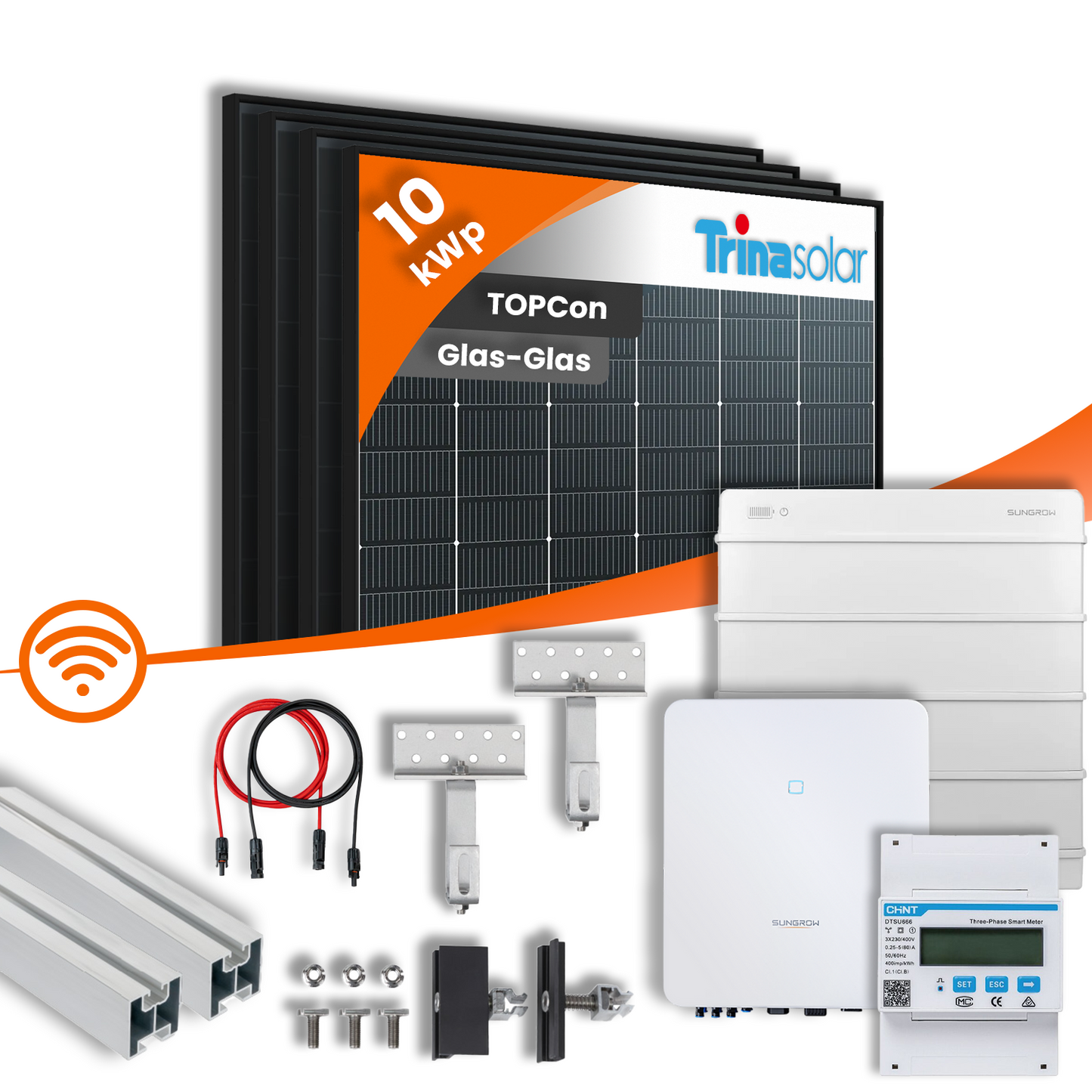 PV Komplettset 10 kWp - 22x Trina 450 & Sungrow SH10.0RT mit Speicheroption