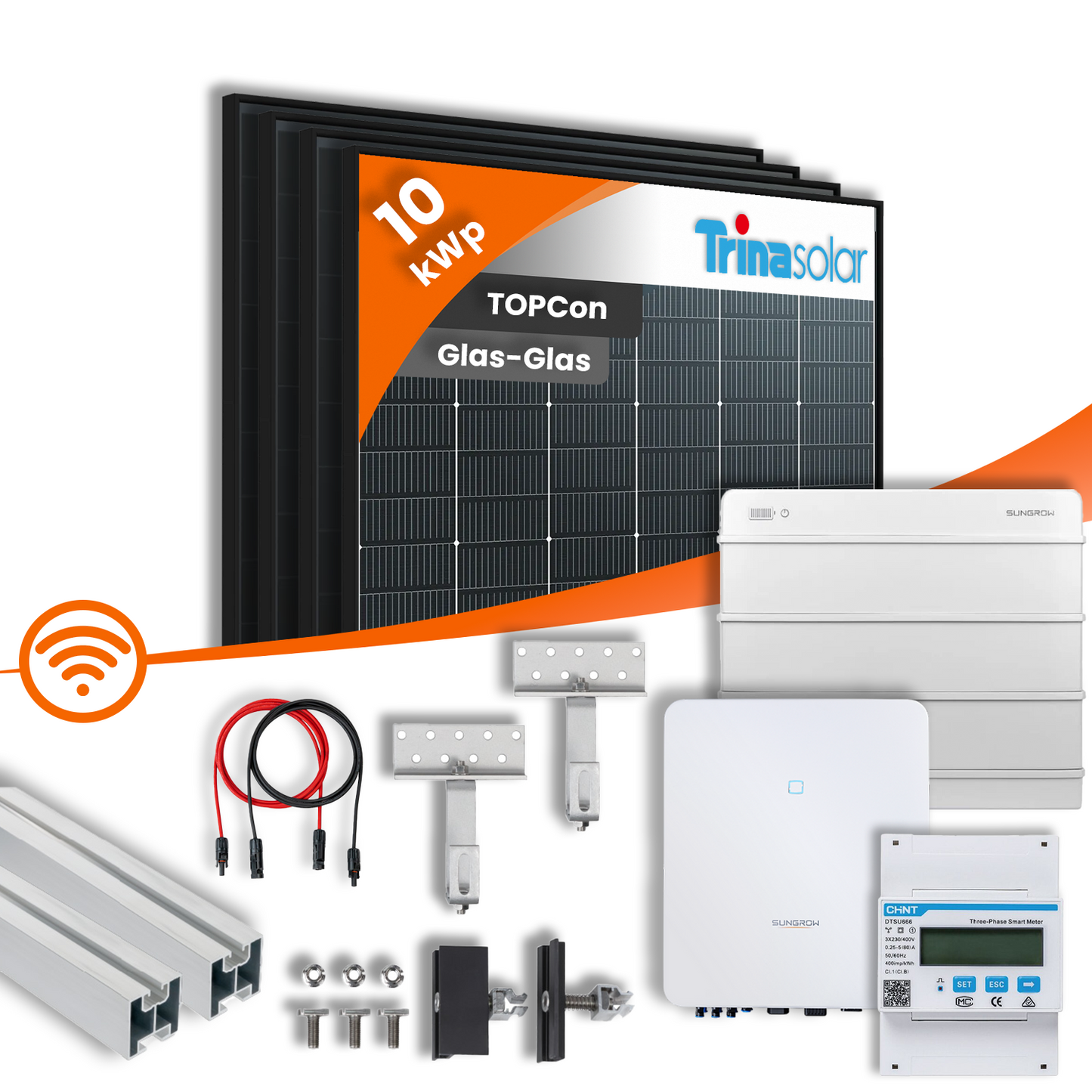 PV Komplettset 10 kWp - 22x Trina 450 & Sungrow SH10.0RT mit Speicheroption