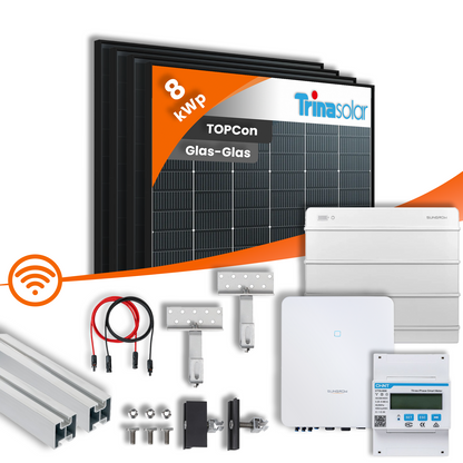PV Komplettset 8 kWp - 18x Trina 450 & Sungrow SH8.0RT mit Speicheroption