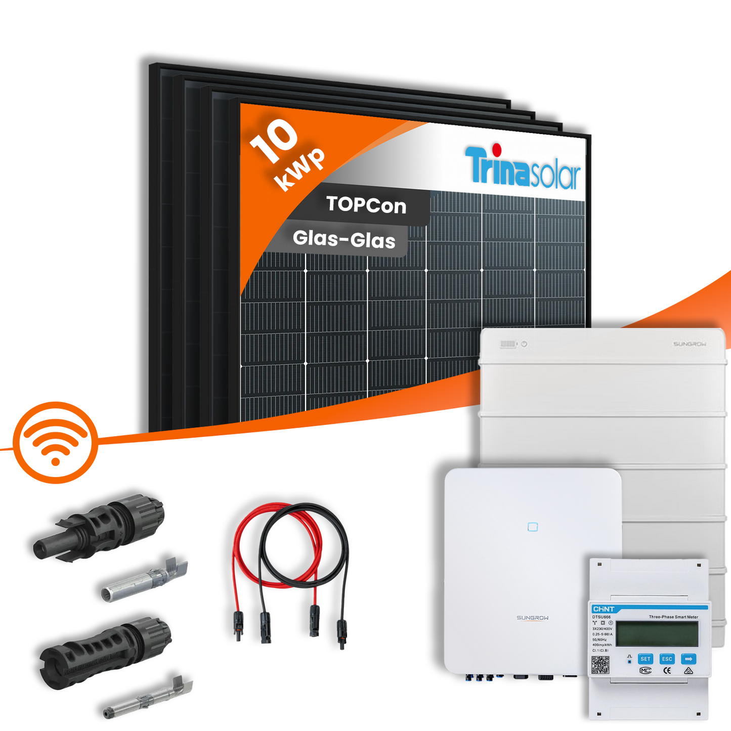 PV Komplettset 10 kWp - 22x Trina 450 & Sungrow SH10.0RT mit Speicheroption