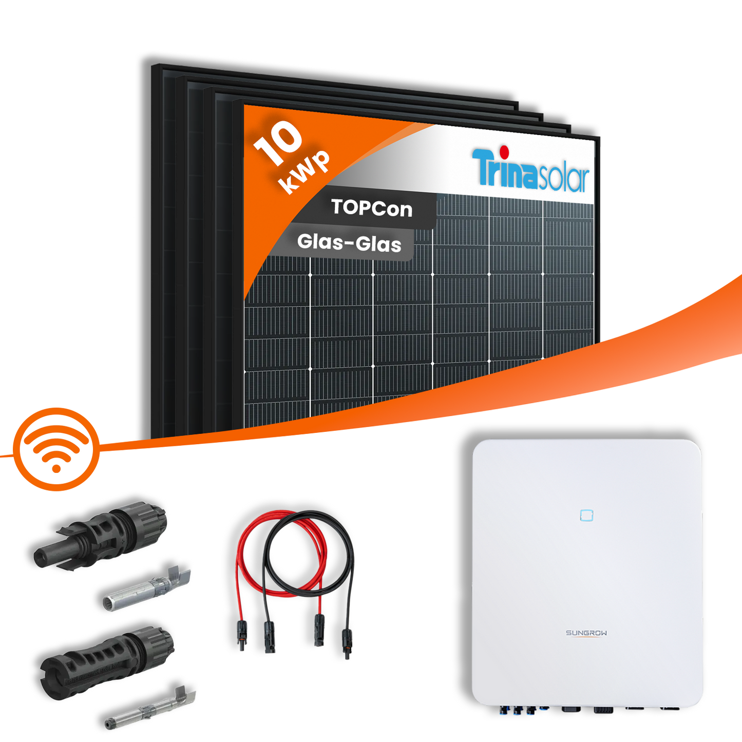 PV Komplettset 10 kWp - 22x Trina 450 & Sungrow SH10.0RT mit Speicheroption